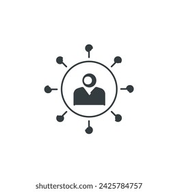 Icono de marketing de afiliados, ilustración vectorial de marketing de afiliados