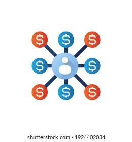 Affiliate Marketing Symbol in Vektorgrafik. Logotyp