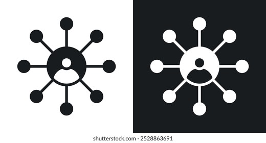 Iconos de marketing Afiliada. Vector de estilo sólido