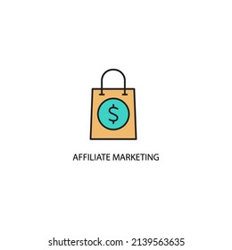 affiliate marketing icons  symbol vector elements for infographic web