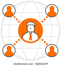 Affiliate Marketing - Infographic Icon Elements from Digital Marketing Strategy Set. Flat Thin Line Icon Pictogram for Website and Mobile Application Graphics.