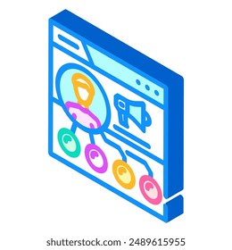 affiliate marketing isometric icon vector. affiliate marketing sign. isolated symbol illustration