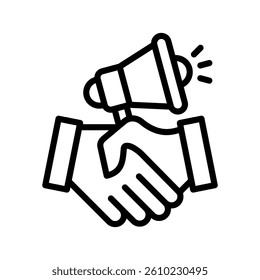Affiliate Marketing Line Vector Illustration On White Background.