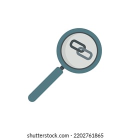 Affiliate marketing magnifier icon. Flat illustration of Affiliate marketing magnifier vector icon isolated on white background