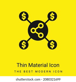 Affiliate Marketing minimal bright yellow material icon
