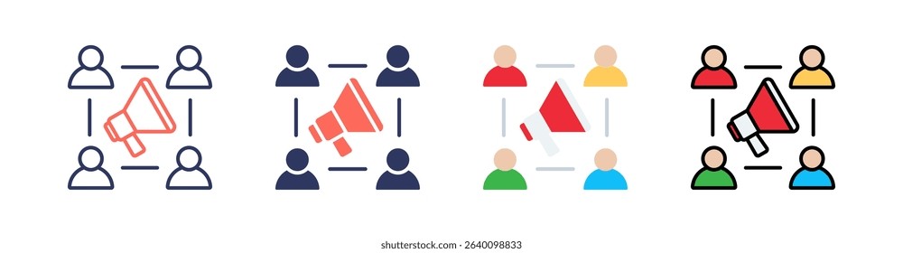 Affiliate Marketing Multi Style Icon Set Vector