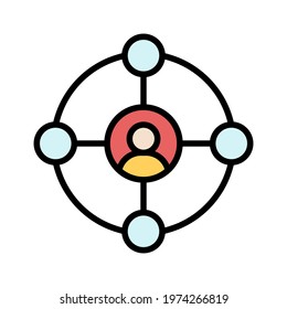 Affiliate, marketing, network icon vector image. Can also be used for seo and web. Suitable for use on web apps, mobile apps and print media.