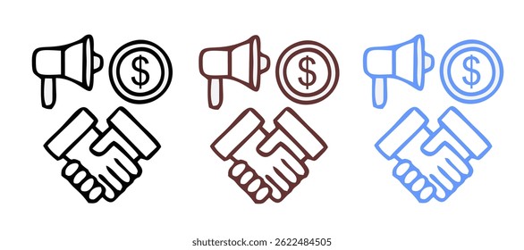 Affiliate Marketing solid icons collection.Containing Marketing, SEO, Success, Management, Business, Customer, Social Media