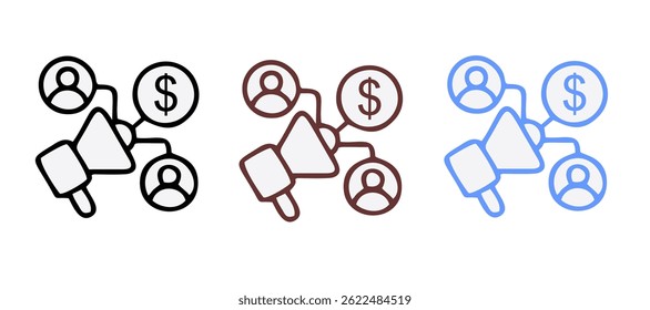 Affiliate Marketing solid icons collection.Containing Marketing, SEO, Success, Management, Business, Customer, Social Media
