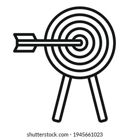 Affiliate marketing target icon. Outline Affiliate marketing target vector icon for web design isolated on white background