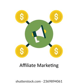 Affiliate Marketing vector Flat Icon Design illustration. Symbol on White background EPS 10 File 