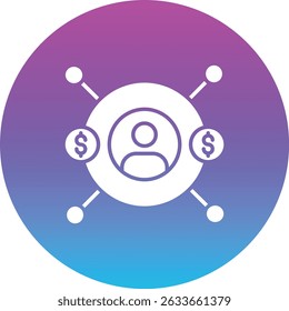 Ícone de vetor Marketing de Afiliada. Pode ser usado para impressão, aplicativos móveis e da Web.