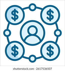 Affiliate Network Icon Element For Design
