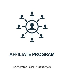 Affiliate Program Icon. Simple Element From Affiliate Marketing Collection. Filled Affiliate Program Icon For Templates, Infographics And More.