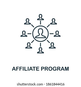 Affiliate Program Icon. Simple Line Element From Affiliate Marketing Collection. Thin Affiliate Program Icon For Templates, Infographics And More.