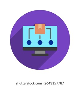 Afiliada color redondeado, mini icono de ilustración. uso para concepto moderno, impresión, interfaz de usuario, kit de UX, Web y desarrollo de App. Vector relacionado con la oferta de productos, marketing, negocios.