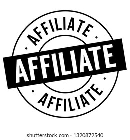 affiliate stamp on white background. Sign, label, sticker.