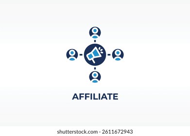 AFFILIATE vector, icon or logo sign isolated symbol illustration