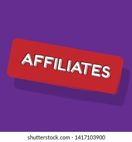 AFFILIATES letters banner.AFFILIATES  stamp. flat design.banner,sign,label