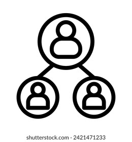 affiliation line icon illustration vector graphic. Simple element illustration vector graphic, suitable for app, websites, and presentations isolated on white background