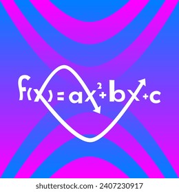 Affine Function - Brazil - Vector illustration of quadratic equation of affine function