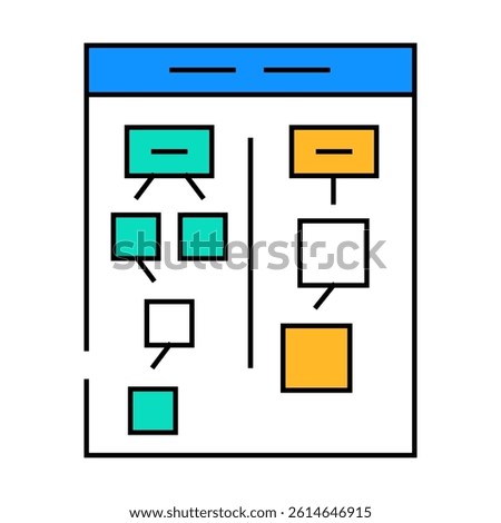 affinity diagram ux ui design line icon vector. affinity diagram ux ui design sign. isolated symbol illustration