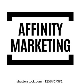 Affinity Marketing Black Stamp, Sticker, Label, On White Background