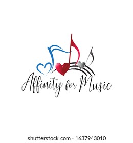 affinity of music lettering typography design