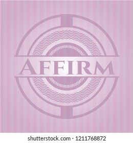 Affirm vintage pink emblem