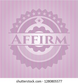 Affirm vintage pink emblem