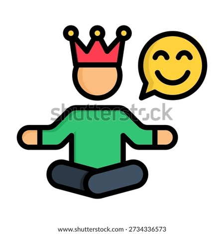 Affirmation Icon Lineal Color Style Vector Illustration