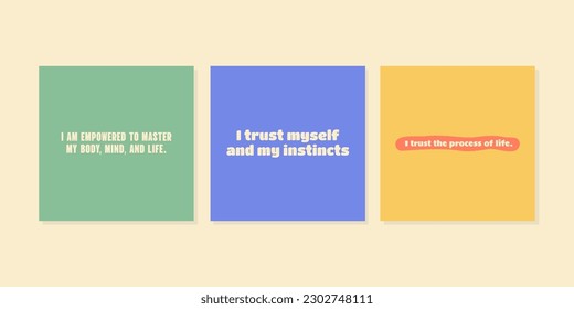 Affirmation Posters. Positive inspirational quote. Affirmation on a pastel green background. Lettering wall art.