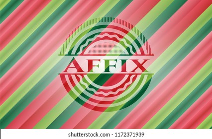 Affix christmas badge.