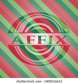 Affix christmas emblem background. Vector Illustration. Detailed.