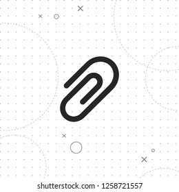 Affix file, paperclip vector best flat icon on texture background , EPS 10