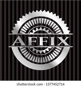 Affix silvery emblem