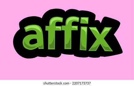 AFFIX writing vector design on a pink background very simple and very cool