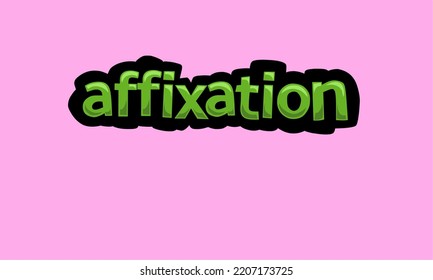 AFFIXATION writing vector design on a pink background very simple and very cool