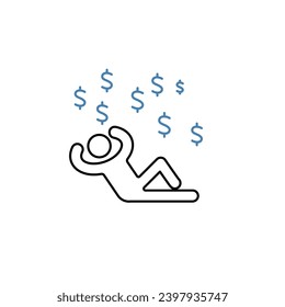 Affluence concept line icon. Simple element illustration. Affluence concept outline symbol design.