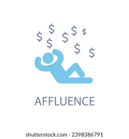 Affluence concept line icon. Simple element illustration. Affluence concept outline symbol design.