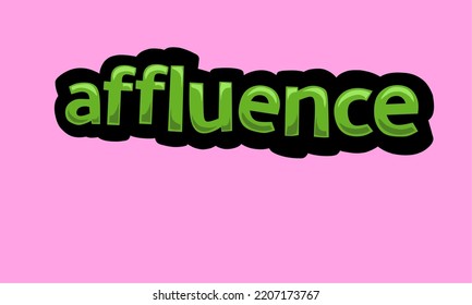 AFFLUENCE writing vector design on a pink background very simple and very cool