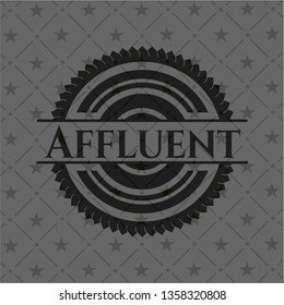 Affluent black emblem. Vintage.