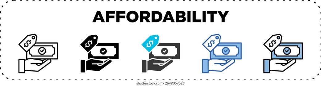 Affordability Icon Pack Line Glyph