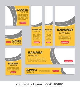 Affordable auto insurance web banner design template. Vector flyer with text space. Advertising placard with customized copyspace. Printable poster for advertising. Verdana, Tahoma fonts used