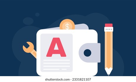 Affordable Content Marketing flat graphic