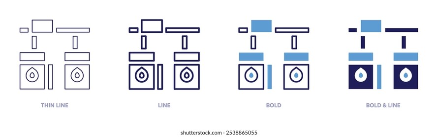 Affordable EV icon in 4 different styles. Thin Line, Line, Bold, and Bold Line. Duotone style. Editable stroke.