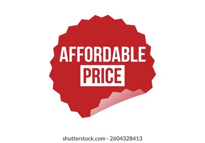 Affordable Price red ribbon label banner.