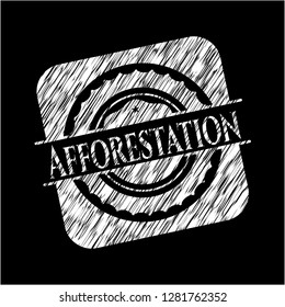 Afforestation chalk emblem