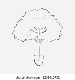 Afforestation icon line element. Vector illustration of afforestation icon line isolated on clean background for your web mobile app logo design.