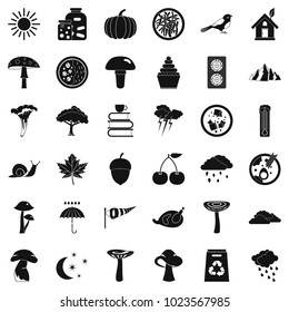 Afforestation icons set. Simple set of 36 afforestation vector icons for web isolated on white background